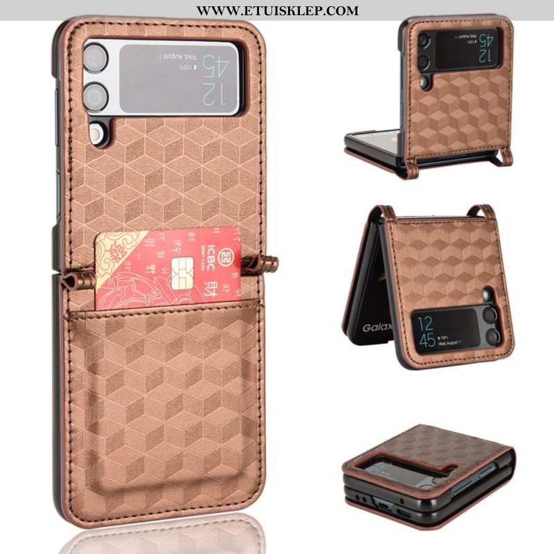 Futerały do Samsung Galaxy Z Flip 4 Etui Folio Sześcian 3d